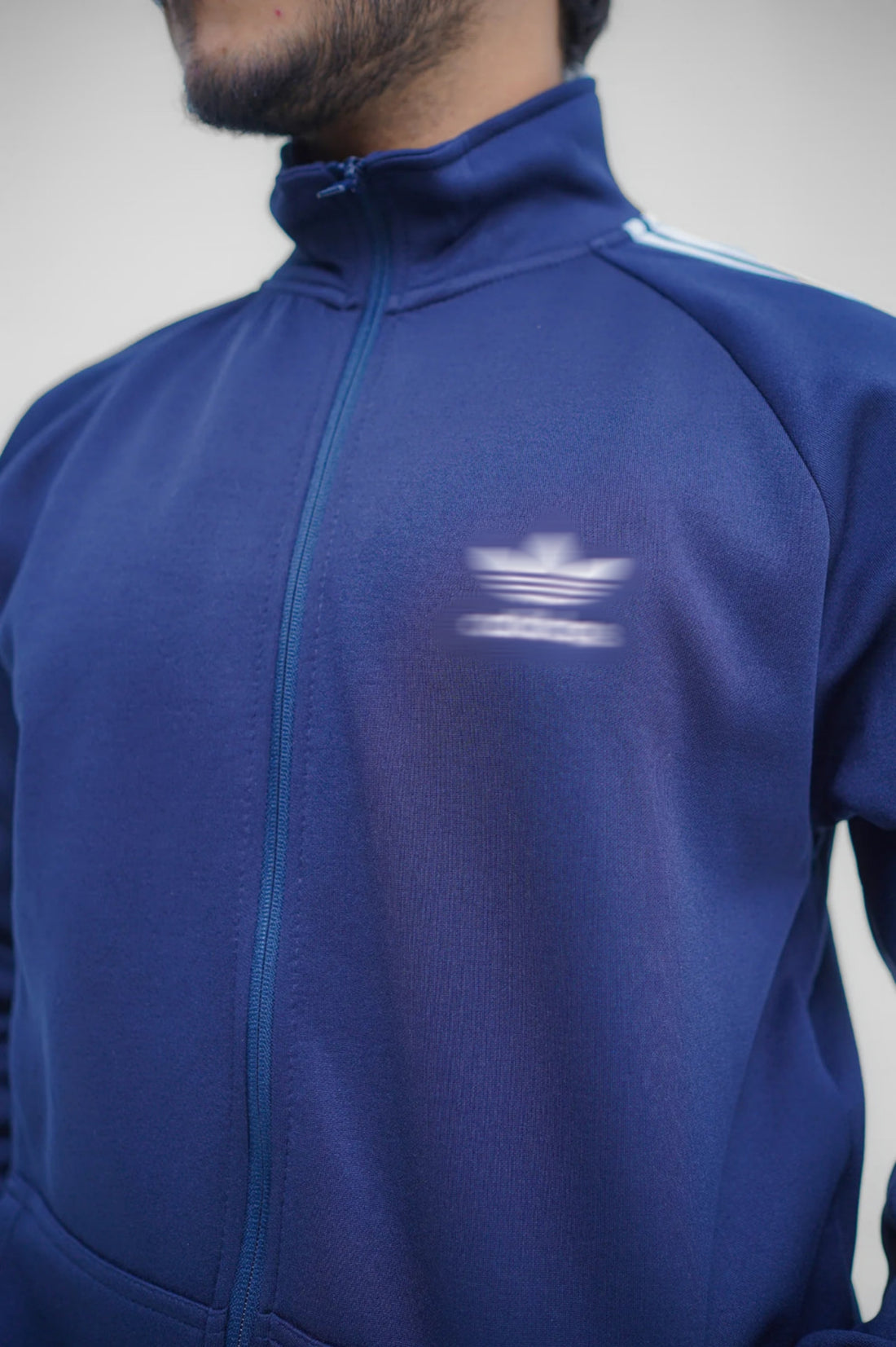 Stand Up Collor Track Suit Blue